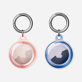 2 Pack Waterproof Cover for Apple Air Tag Anti-Scratch Light Air Tags GPS Finder Tag Holder Keychain Airtag Key Ring Accessories for Tracker Tags Kids/Dog/Cats Pets Collars Cars Keys Locator